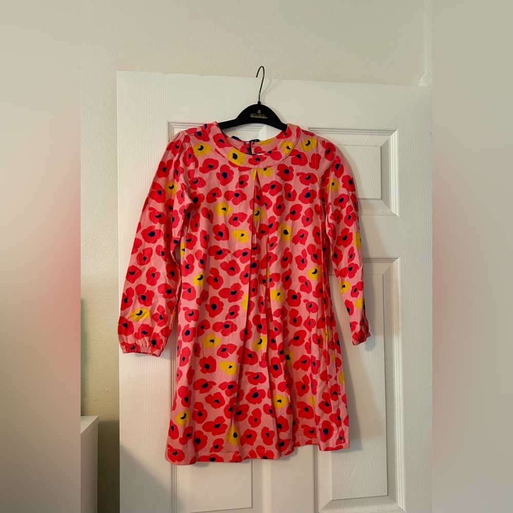NEVER WORN Hanna Andersson Front Pleat Print Dress, size 10